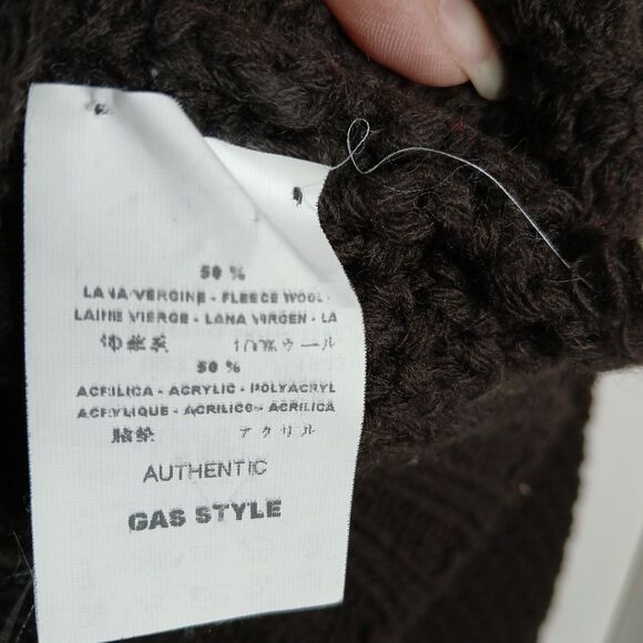 GAS Northbound Dark Gray Boatneck Fashionable Sweater Textured Knit Sz Small - Picture 5 of 7